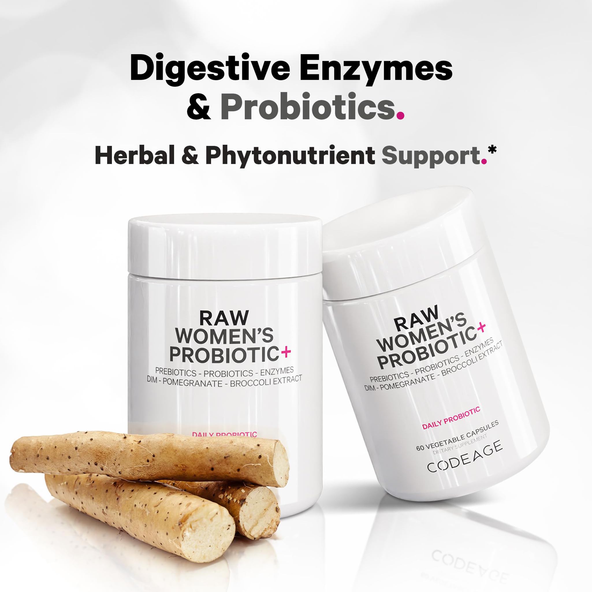 Codeage Raw Women's Probiotic bottle with label details