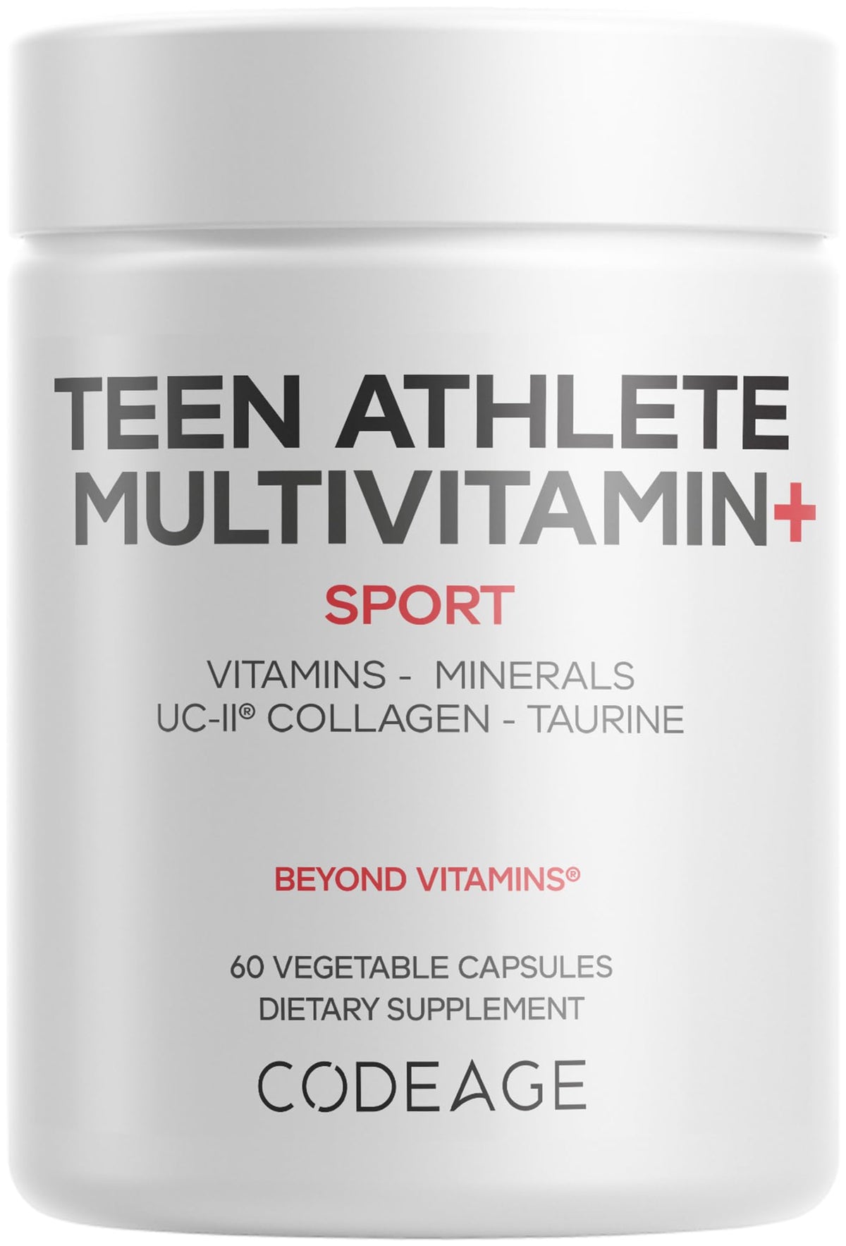 Codeage Teen Athlete Multivitamin+ bottle front view