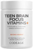 Codeage Teen Brain Focus Vitamins+ 60 capsules front view