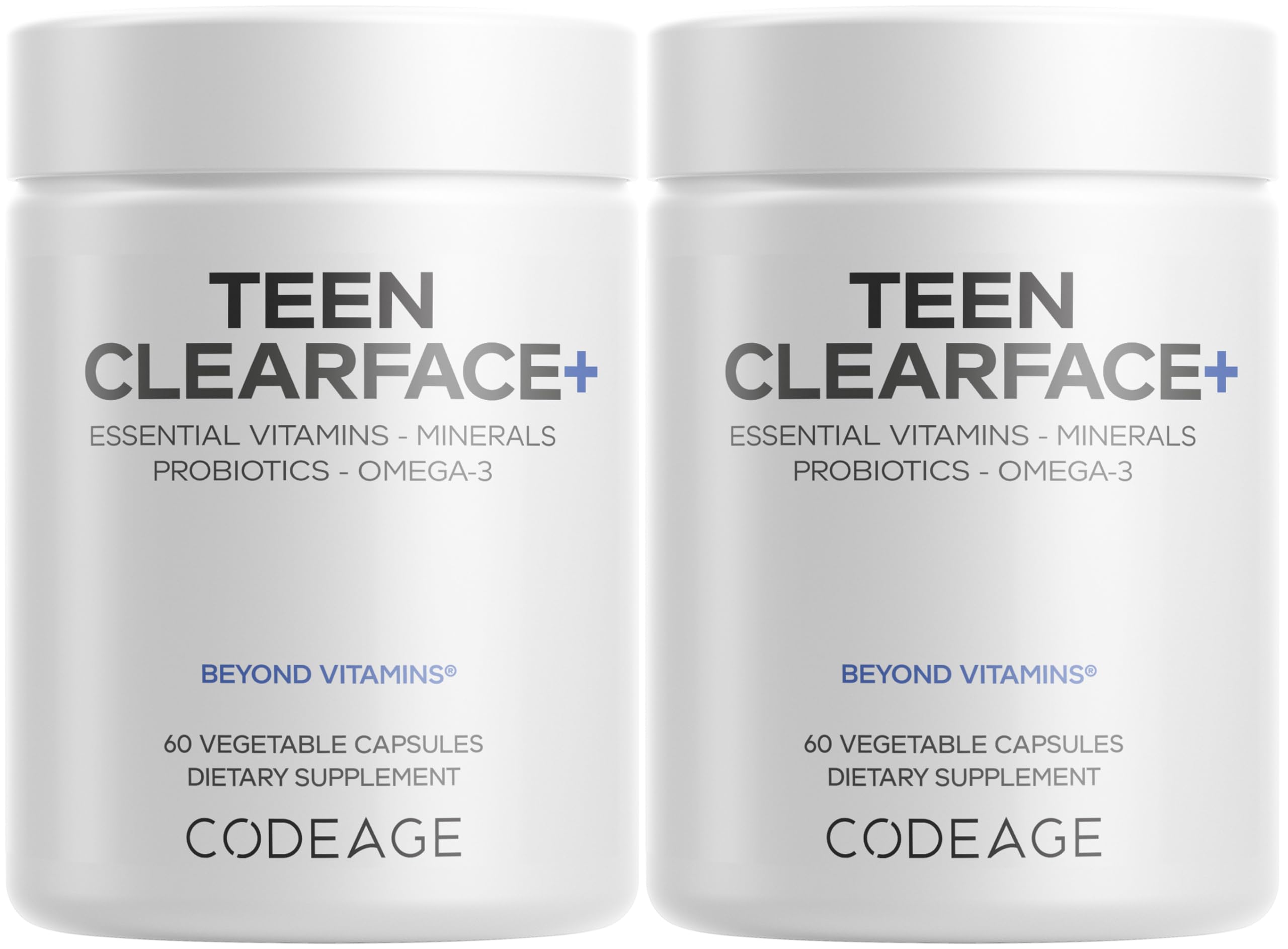 Codeage Teen Clearface Skin Vitamins front view