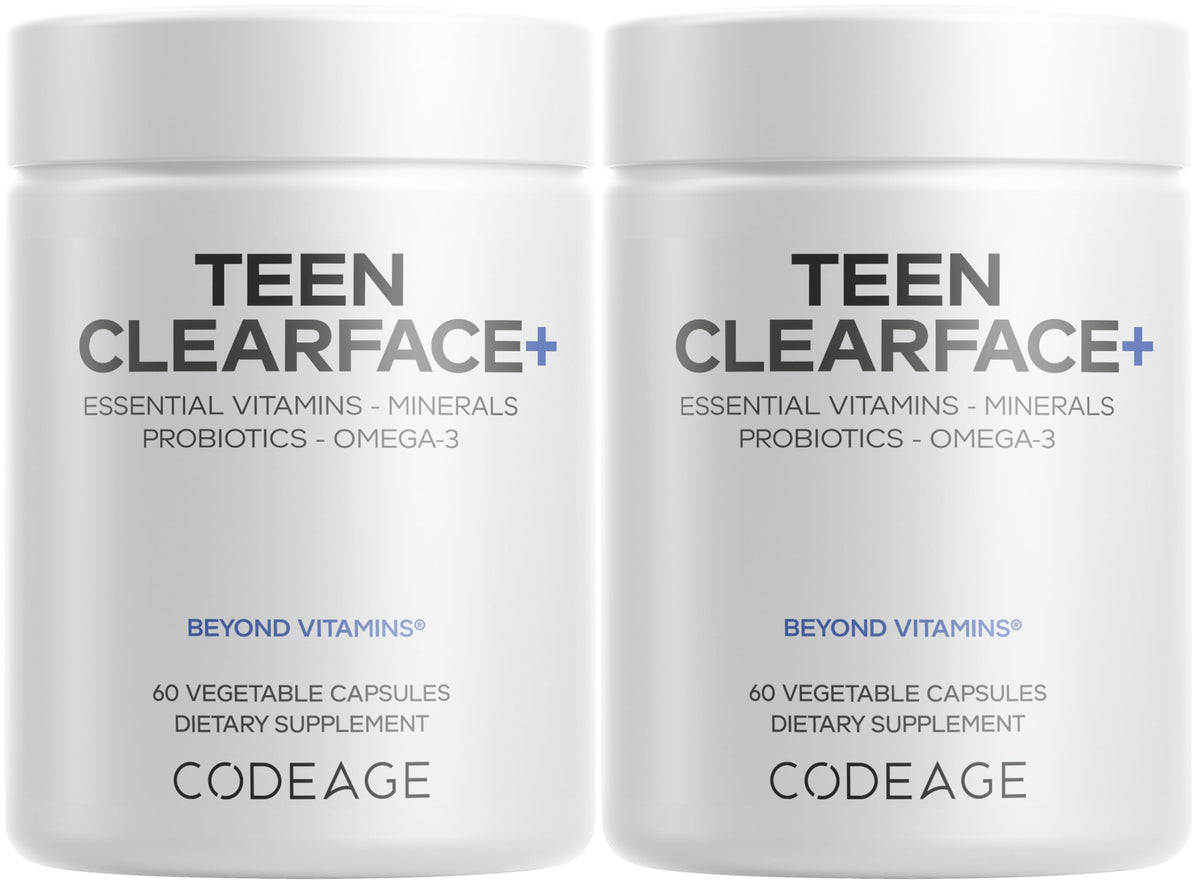 Codeage Teen Clearface Skin Vitamins front view