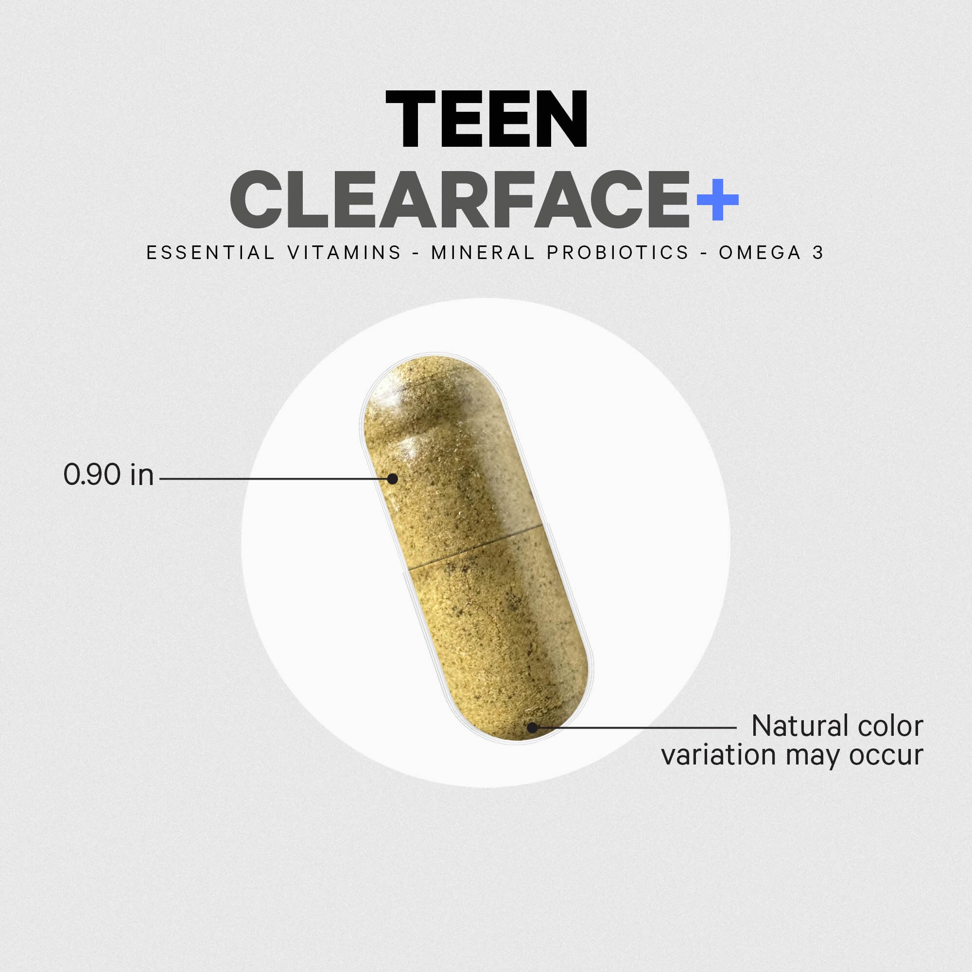 Codeage Teen Clearface Skin Vitamins on a wooden table