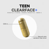 Codeage Teen Clearface Skin Vitamins on a wooden table
