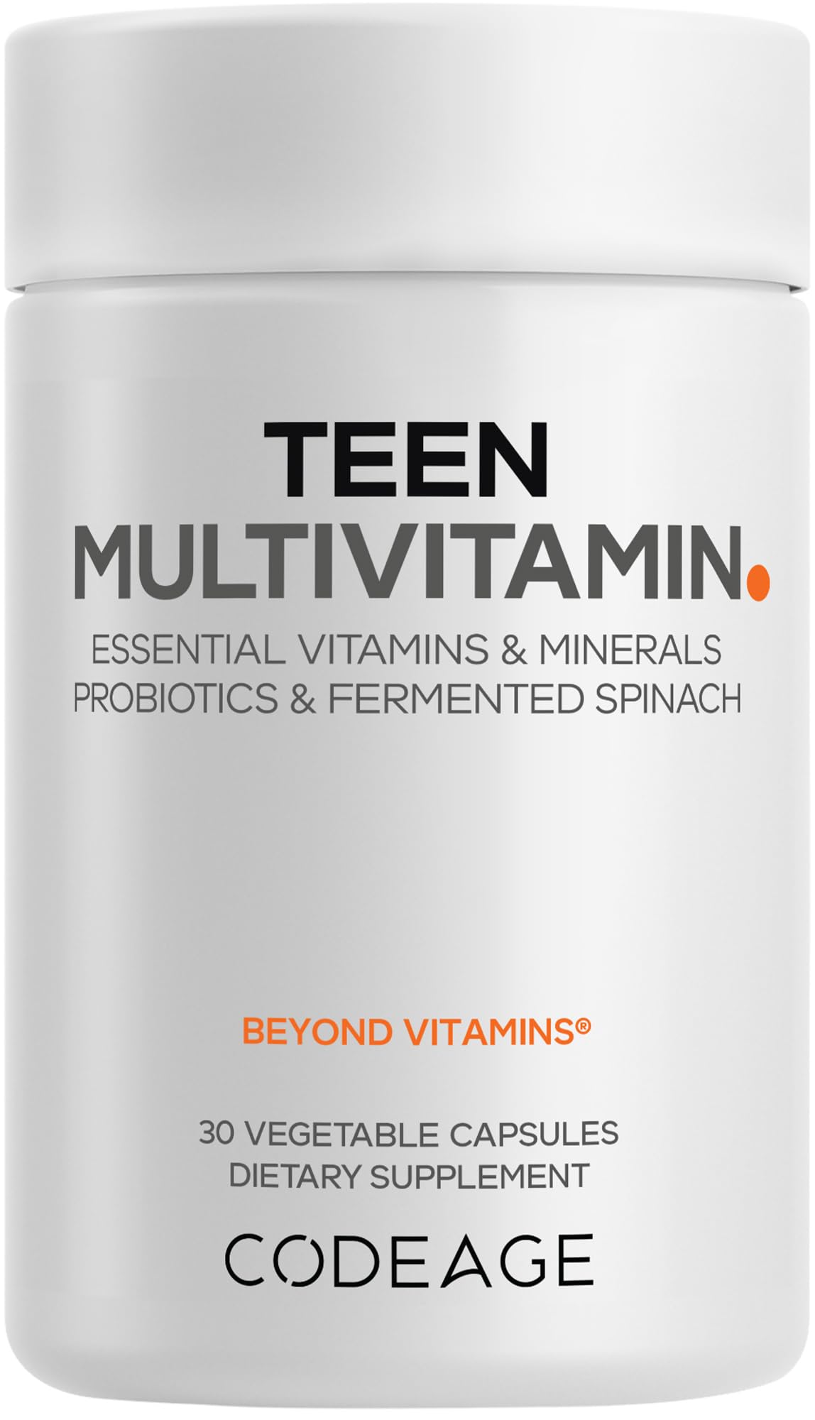 Codeage Teen Multivitamin 30 Capsules front view