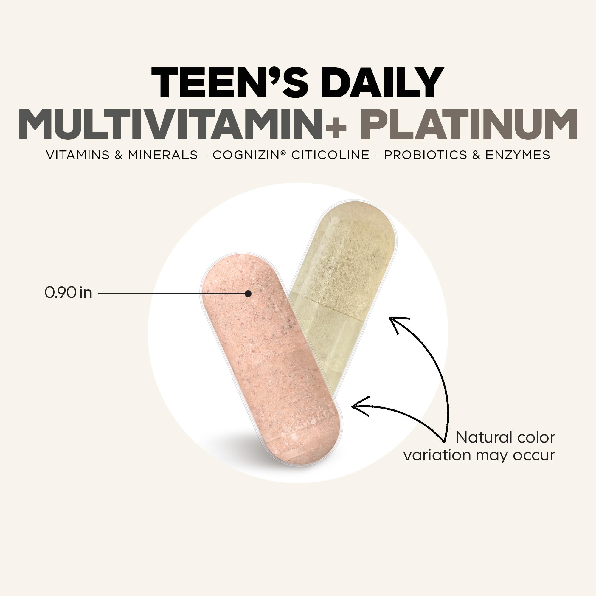 Codeage Teen Multivitamin+ Platinum ingredients list
