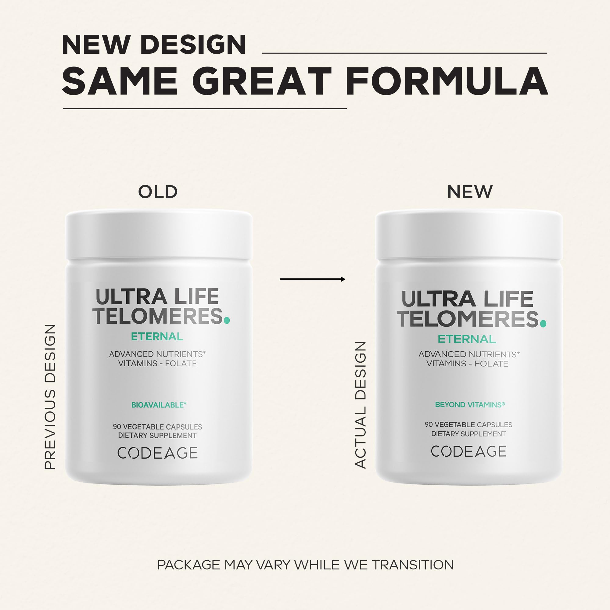 Codeage Ultra Life Telomers capsule close-up