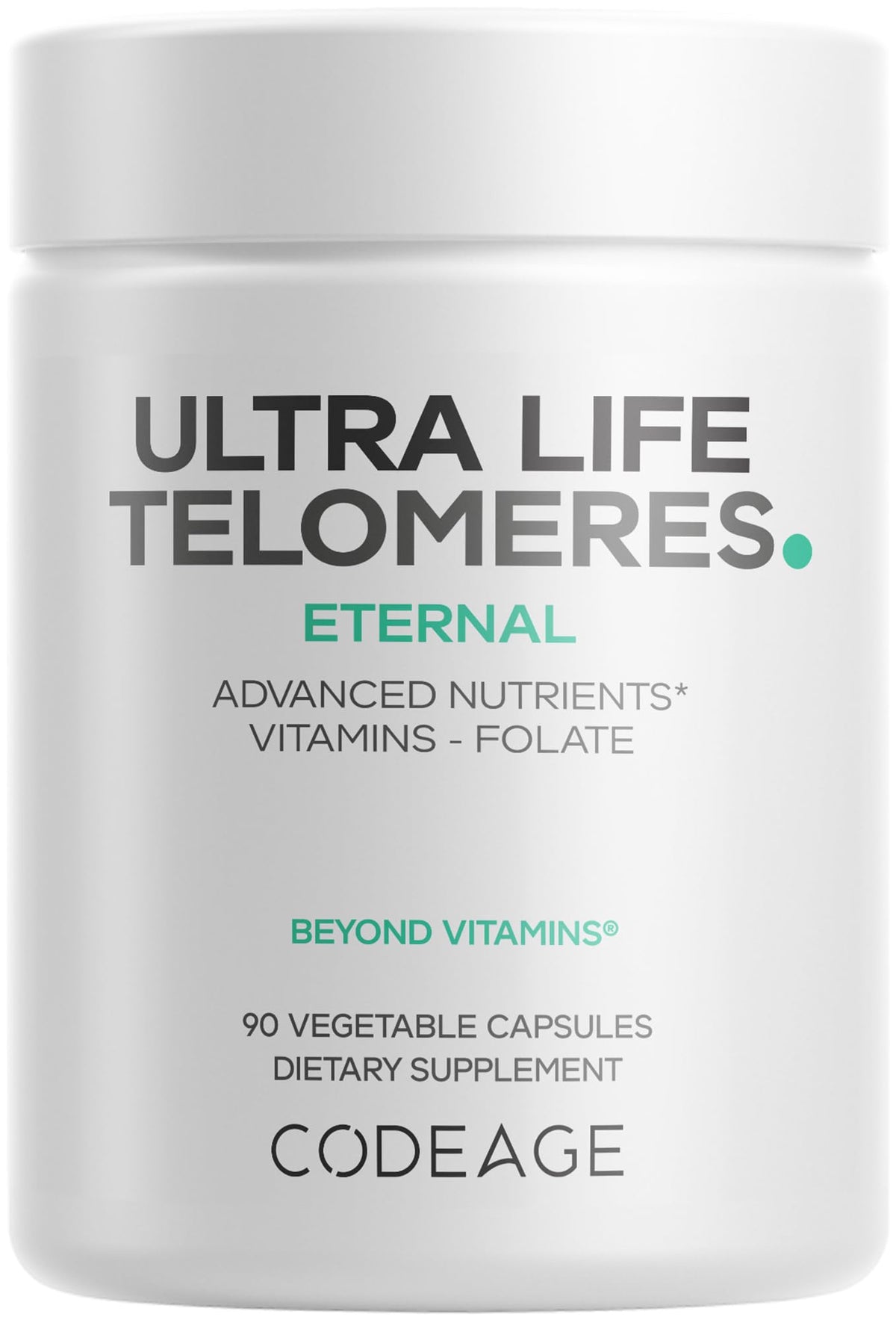Codeage Ultra Life Telomers front view of packaging