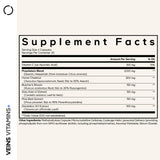 Codeage Veins Vitamins+ bottle side view showing label