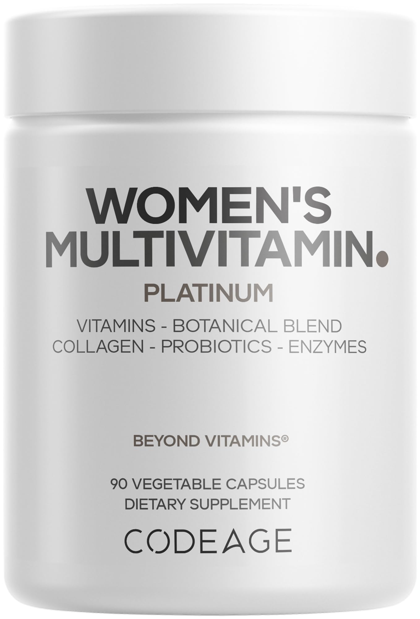 Codeage Women's Multivitamin Platinum 30 Capsules front view