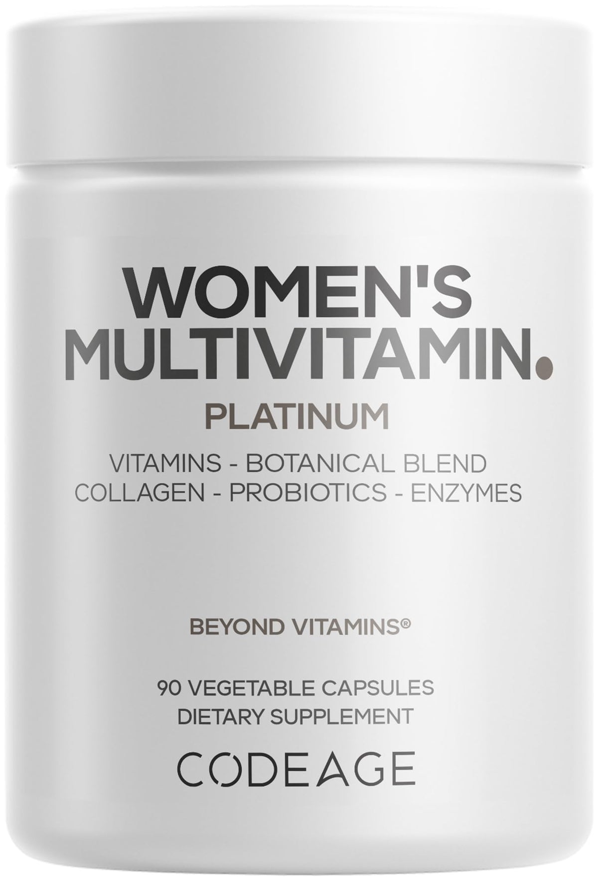 Codeage Women's Multivitamin Platinum 30 Capsules front view