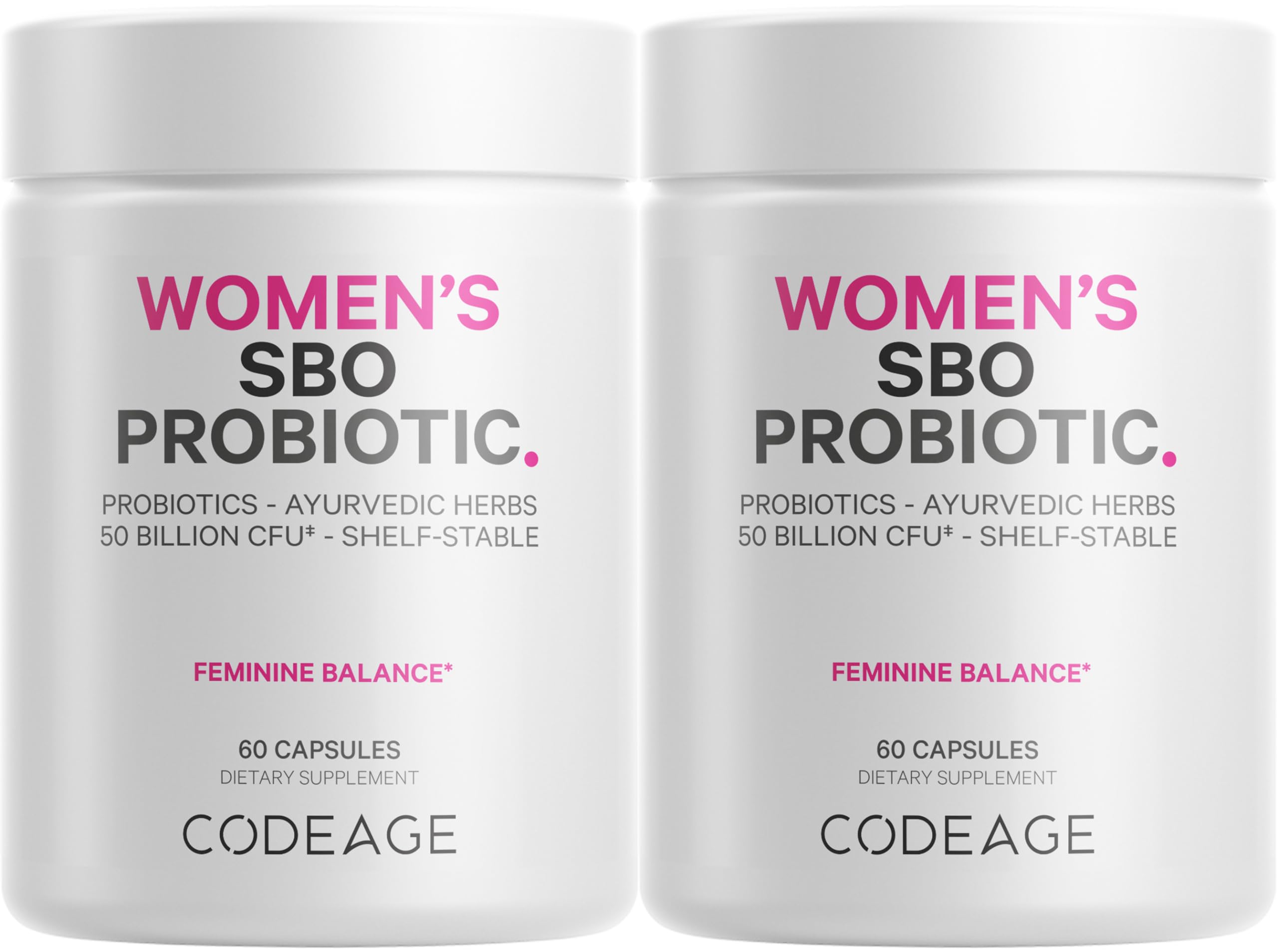 Codeage Women's SBO Probiotic 50 Billion CFUs front view