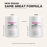 Codeage Women's SBO Probiotic Supplement capsules on a wooden table