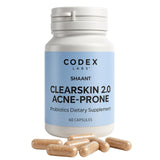 Codex Labs Shaant Clear Skin 2.0 probiotic capsules front view