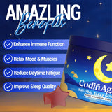 CodinAgrin Sleep Gummies displayed on a wooden surface