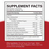 Cofure Magnesium Complex Gummies 800mg back view showing ingredients