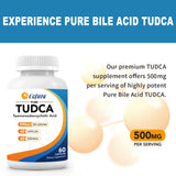 Cofure TUDCA Supplement 500 mg bottle back view