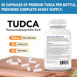 Cofure TUDCA Supplement 500 mg bottle with ingredients list