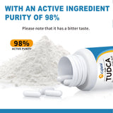 Cofure TUDCA Supplement 500 mg capsules in a hand