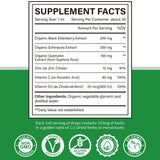 Cofure Vitamin C Liquid Drops 132g side view showing ingredients