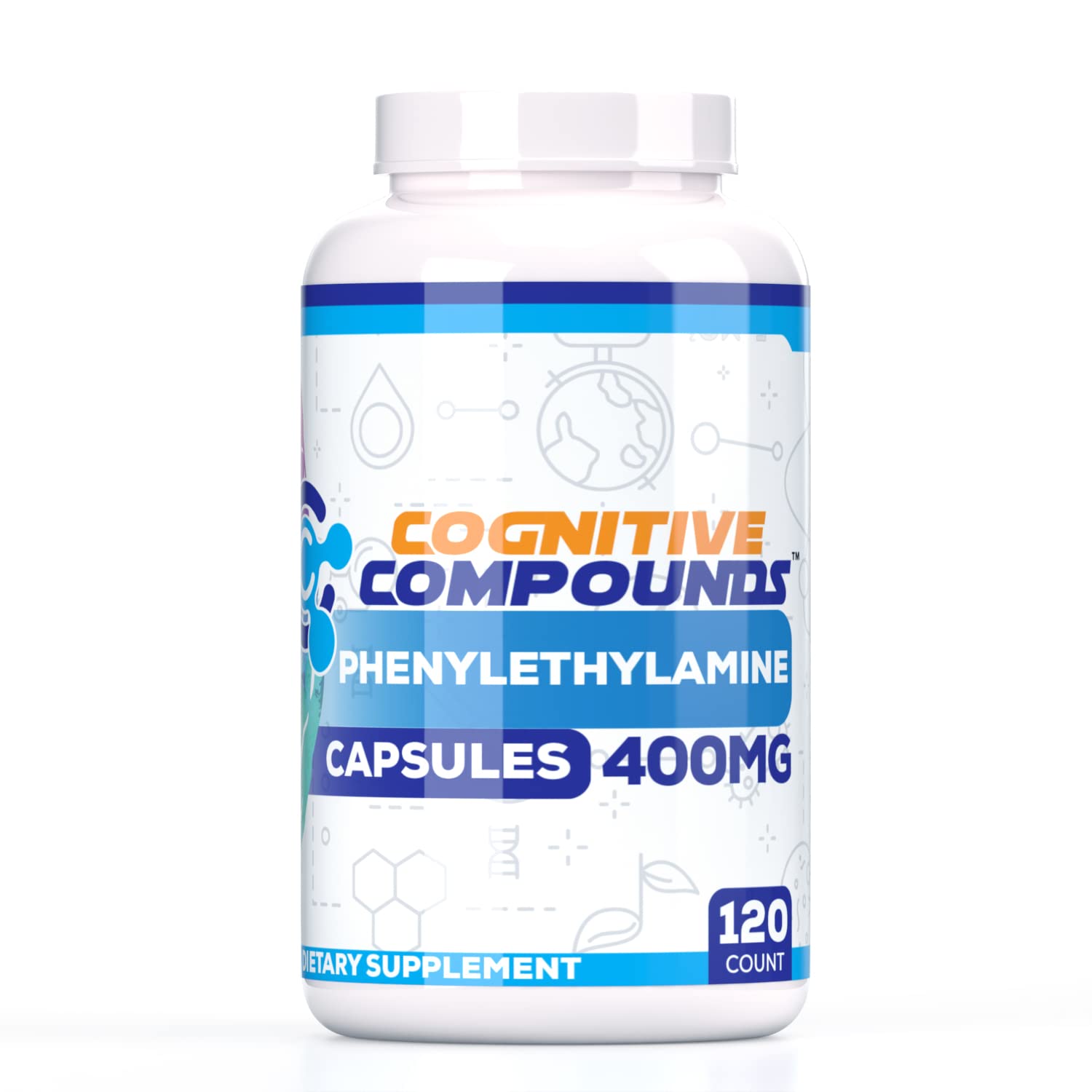 COGNITIVE COMPOUNDS Phenylethylamine Supplement front view
