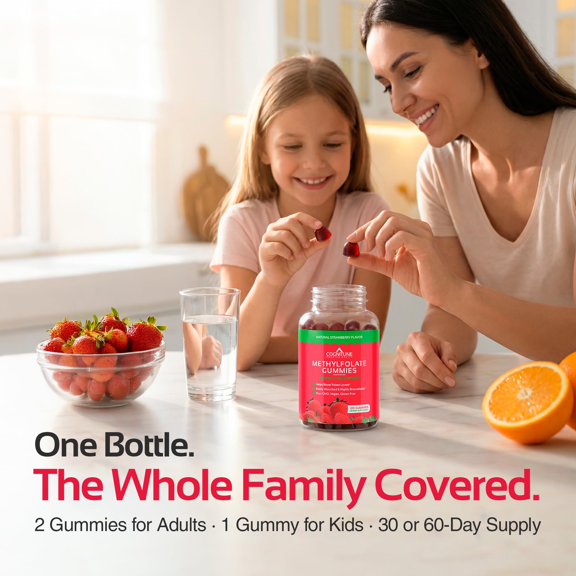CogniTune Methylfolate Gummies nutritional information