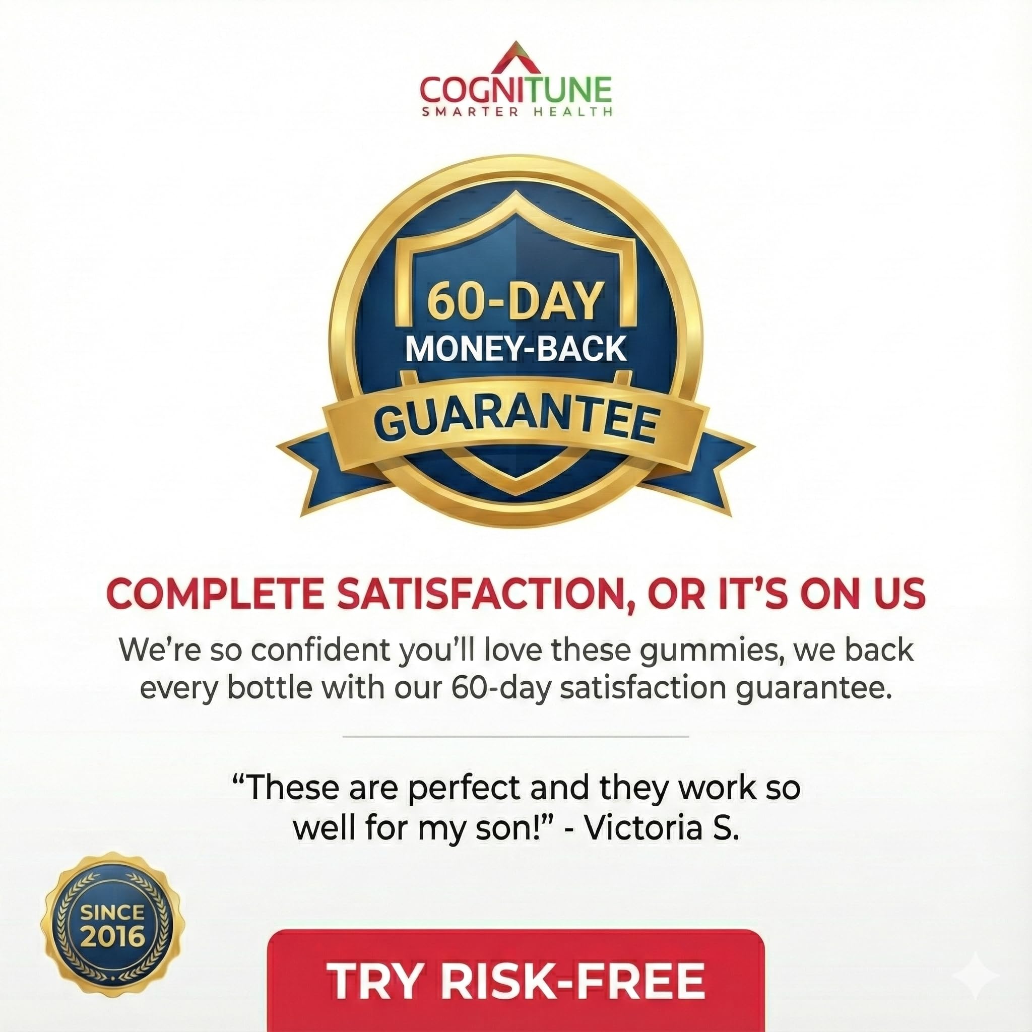 CogniTune Methylfolate Gummies with ingredients list on packaging