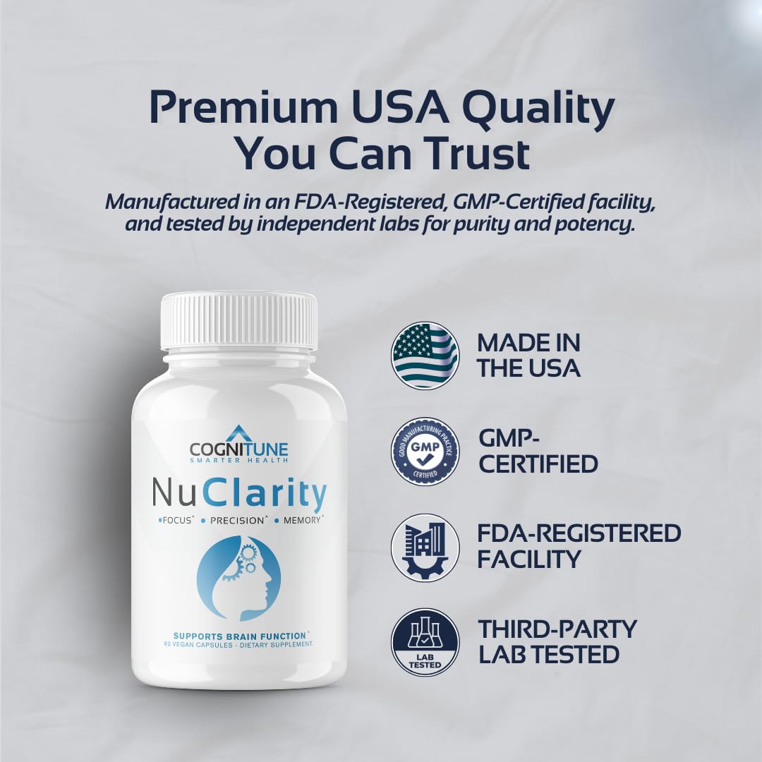 CogniTune NuClarity 7-Ingredient Nootropic Supplement side view