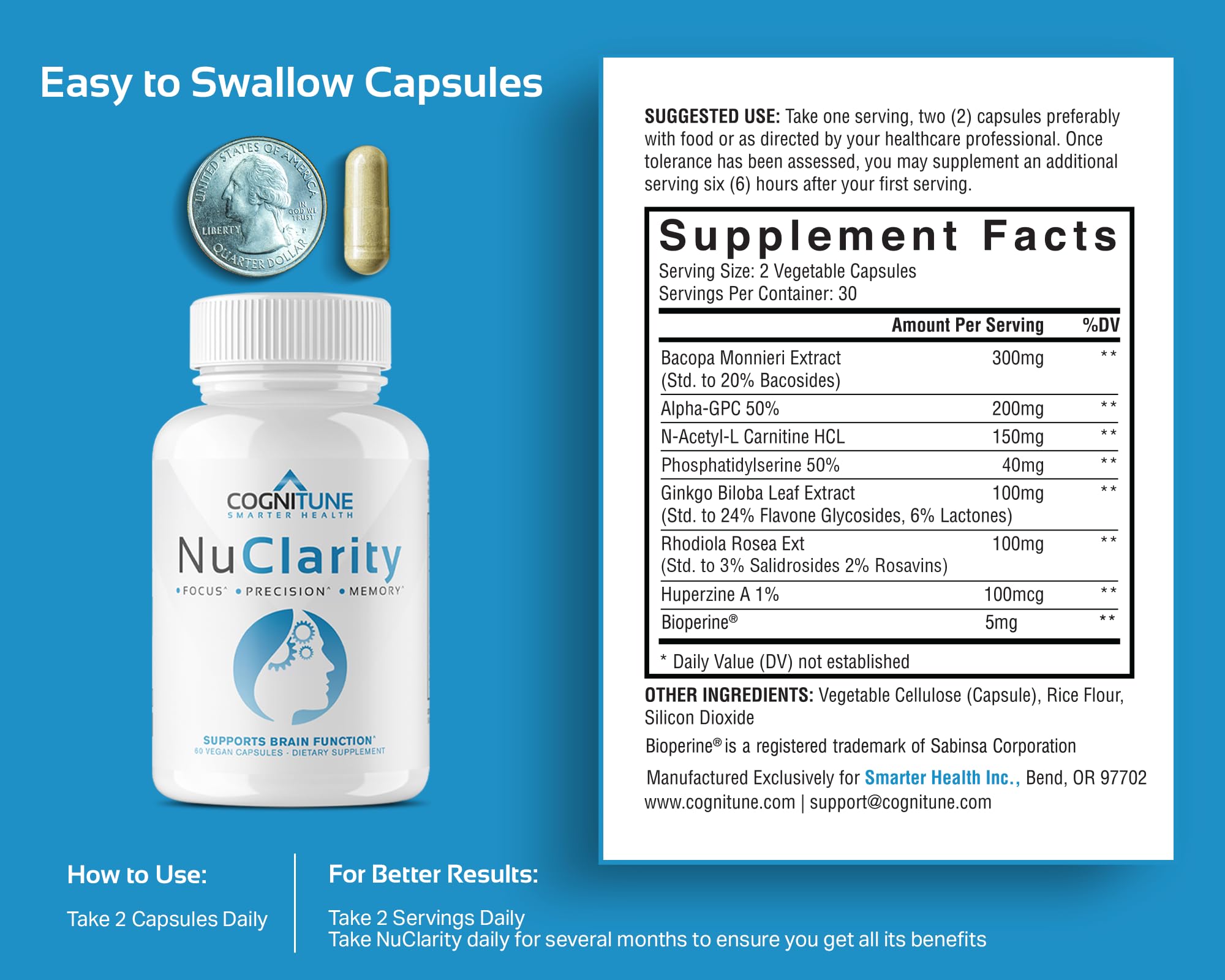 CogniTune NuClarity bottle with natural background