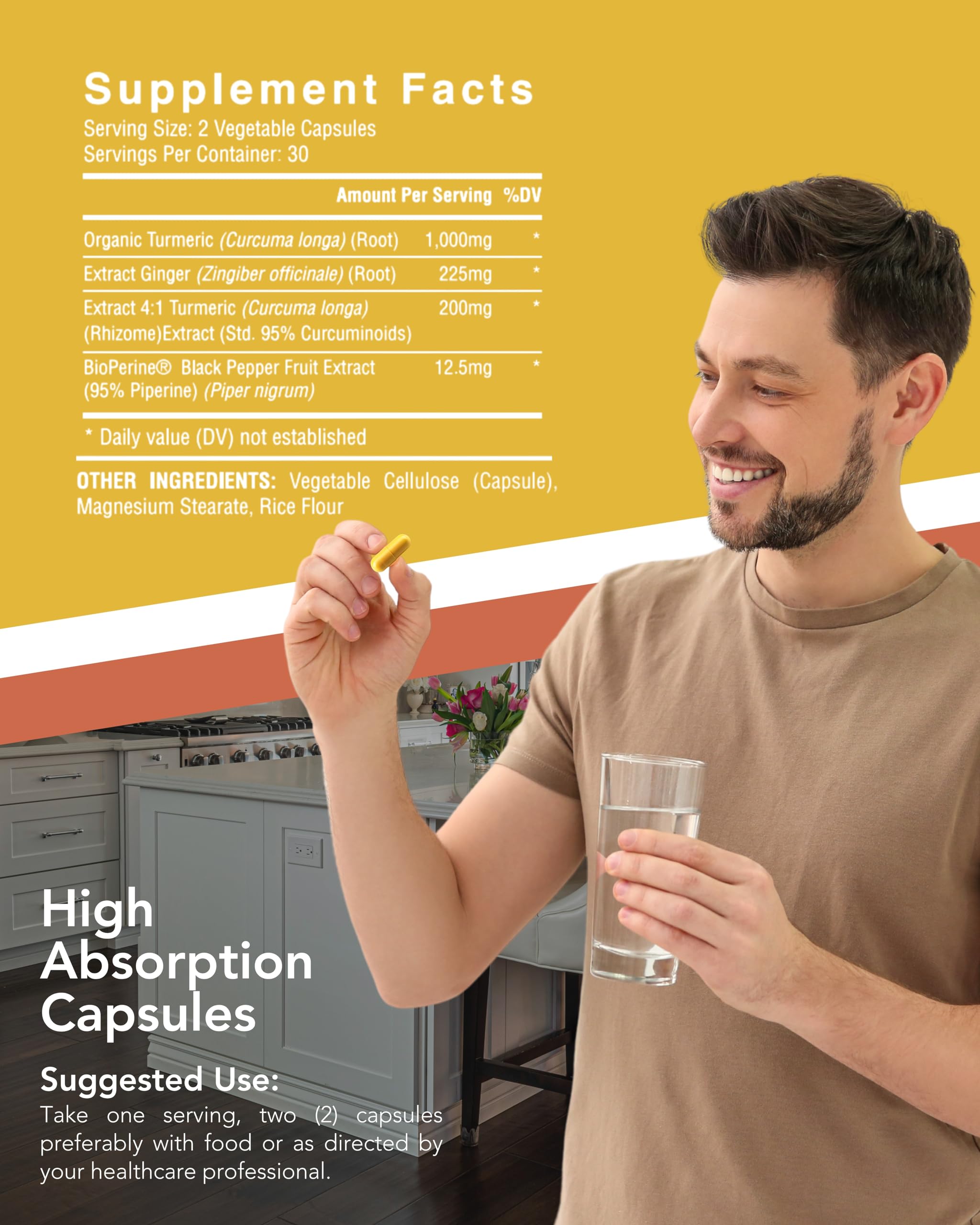 CogniTune Turmeric Curcumin Capsules in a lifestyle setting