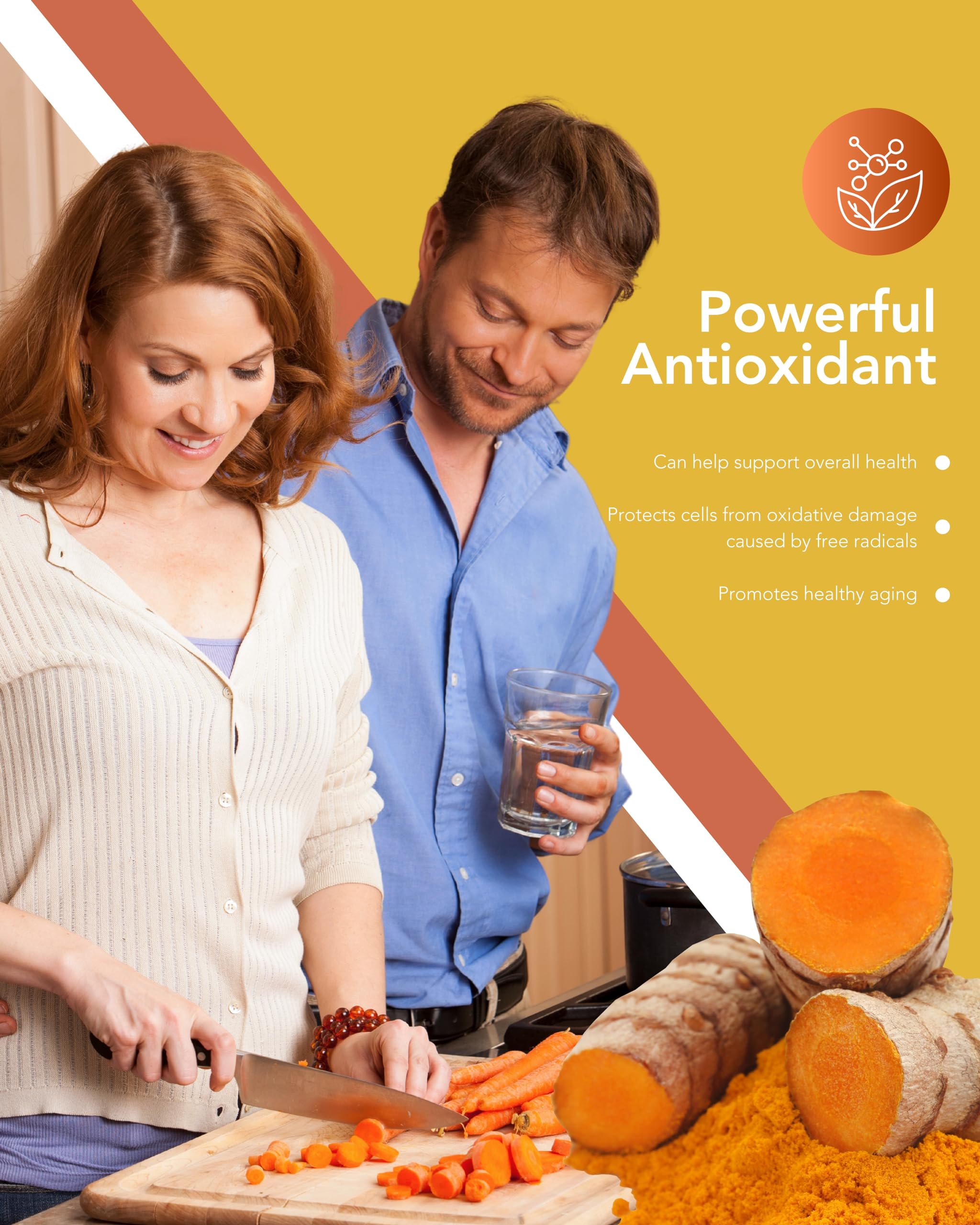 CogniTune Turmeric Curcumin Capsules with ginger and BioPerine ingredients