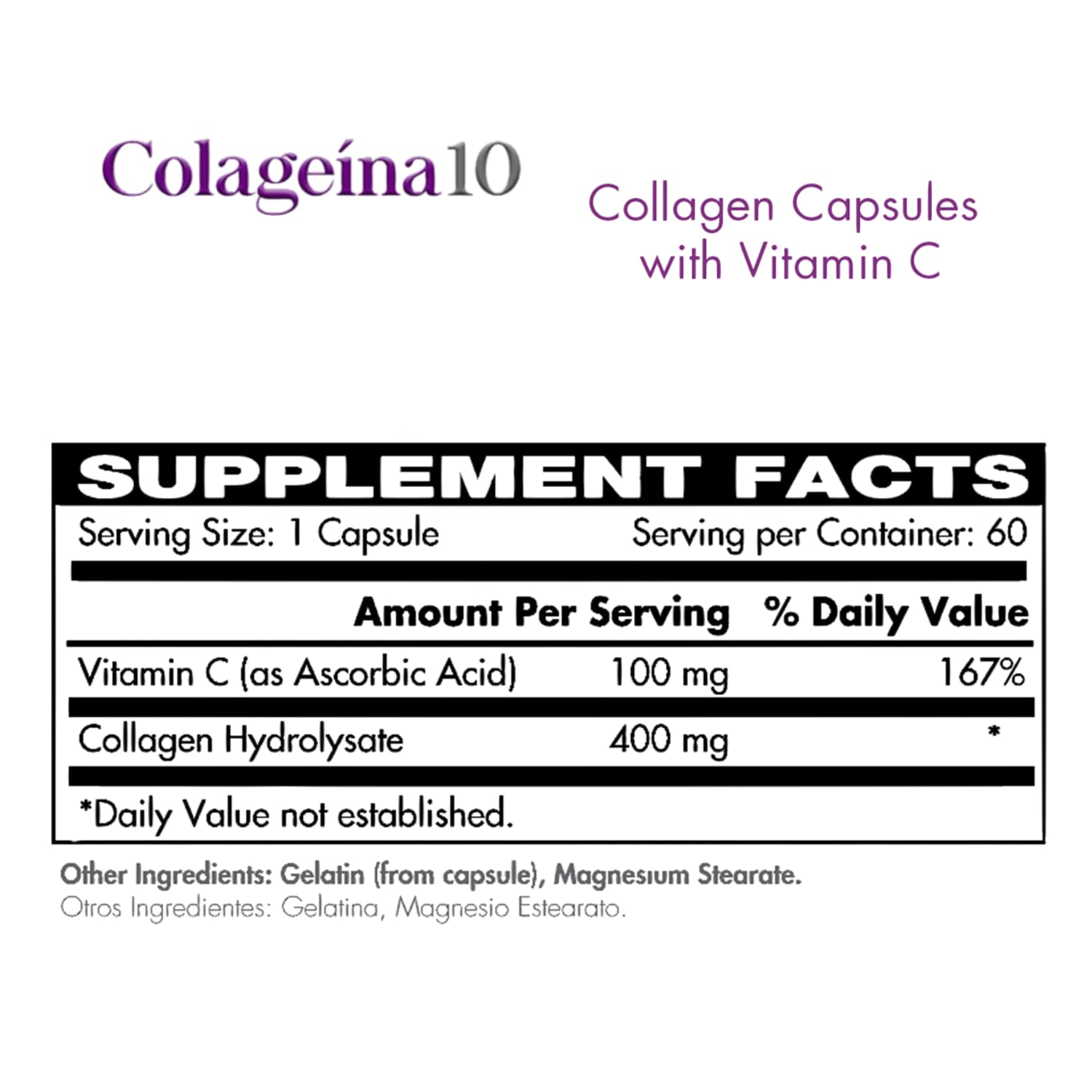 Colageina 10 Collagen Capsules close-up of capsules