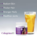 Colageina 10 Collagen Supplement with a measuring scoop
