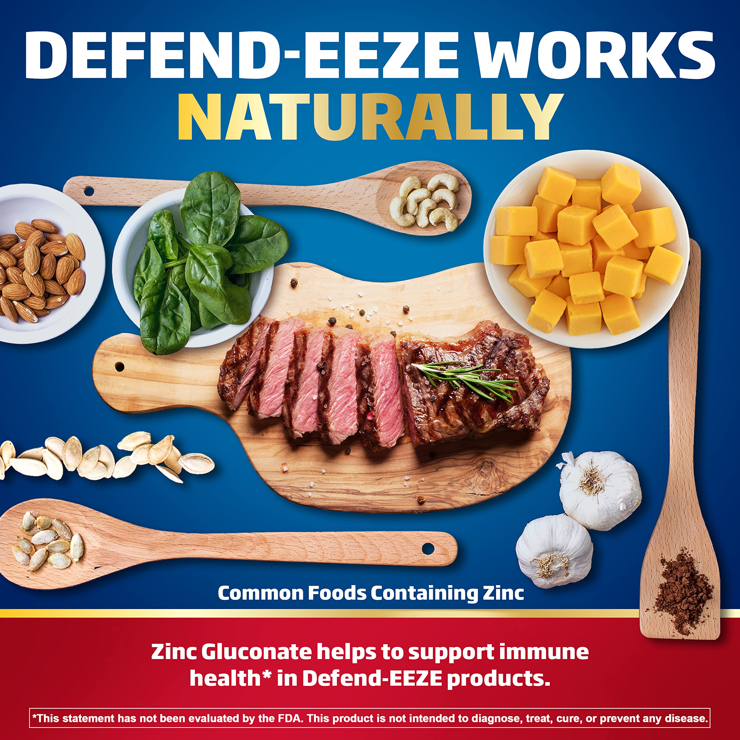 Cold-Eeze DEFEND-EEZE Zinc Lozenges back view with nutritional information