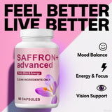 COLEPSW Saffron Supplement 60 vegan capsules side view