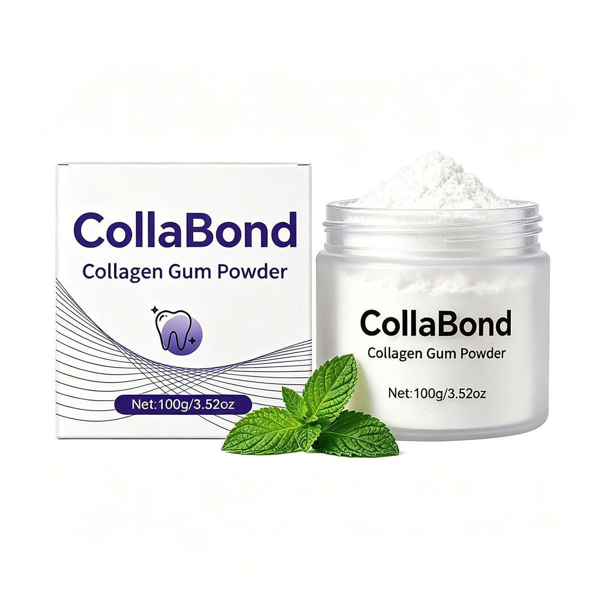 COLLABOND Collagen Tooth Powder 100g jar front view