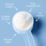 Collagen For Her Marine Collagen Powder 204g scoop with powder