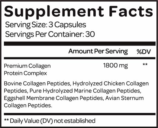 Collagen For Her Multi-Collagen Capsules 100g back view