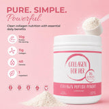 Collagen For Her packaging with scoop and powder