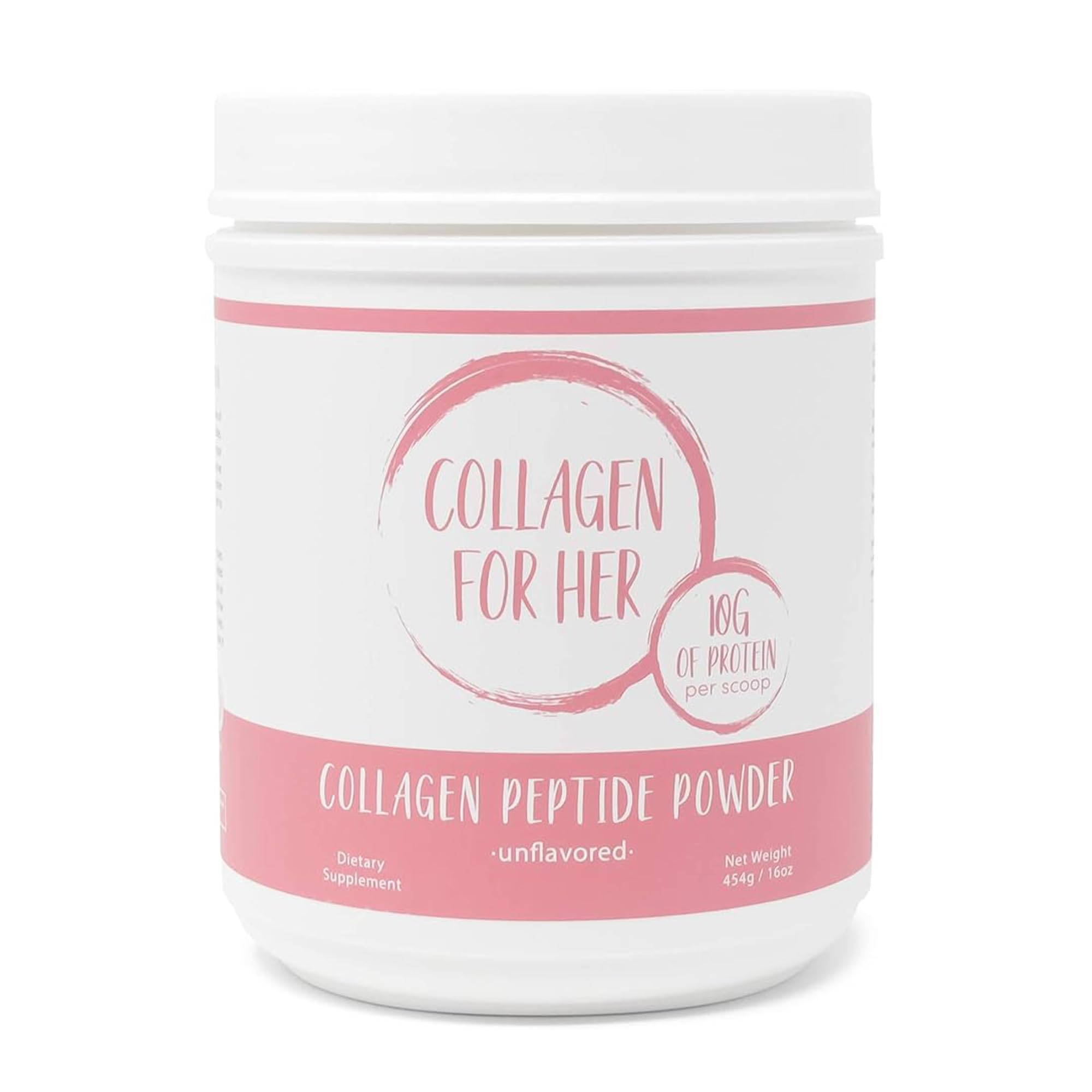 Collagen For Her Unflavored Collagen Peptide Powder front view
