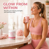 Collagen For Her Unflavored Collagen Peptide Powder in a smoothie