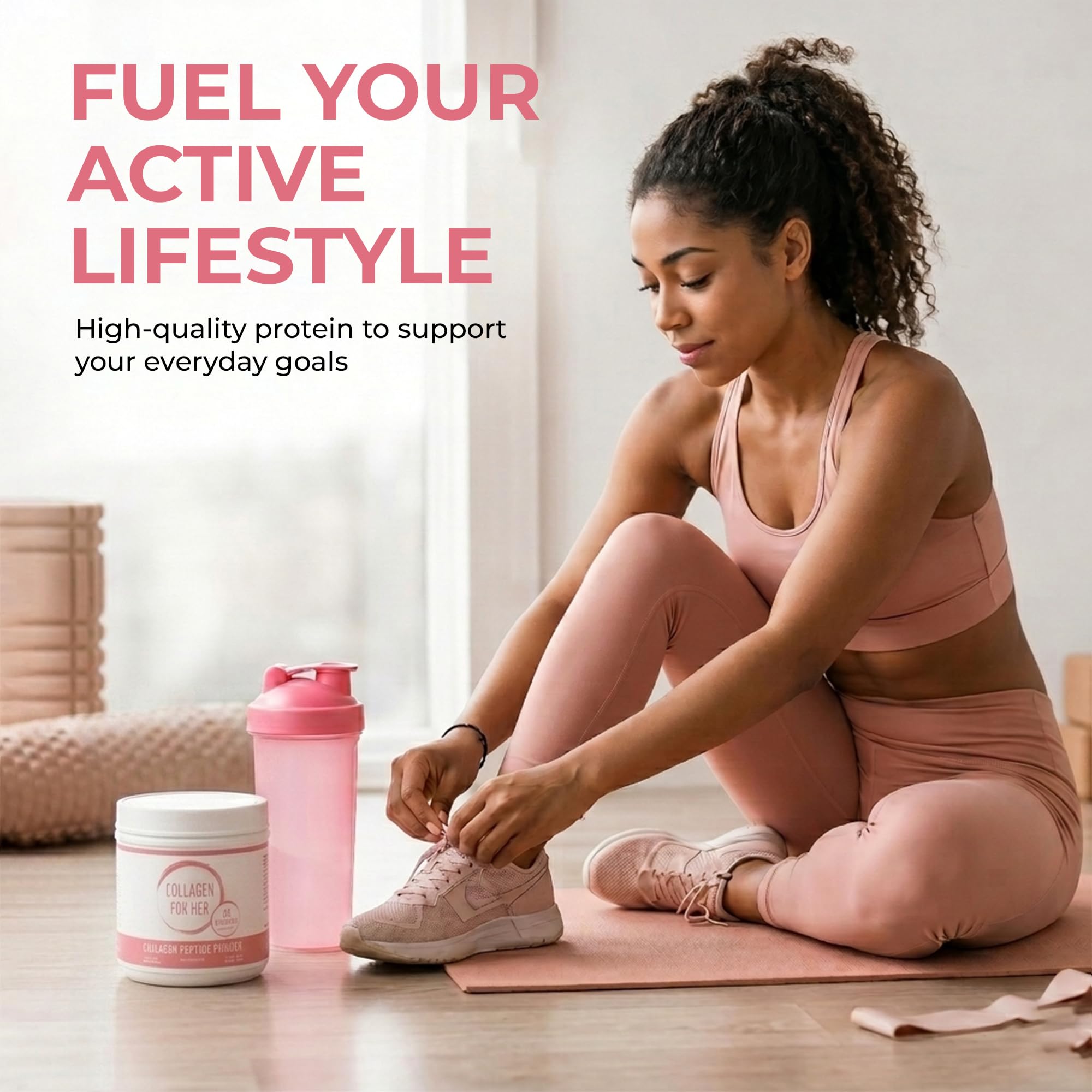 Collagen For Her Unflavored Collagen Peptide Powder with ingredients list