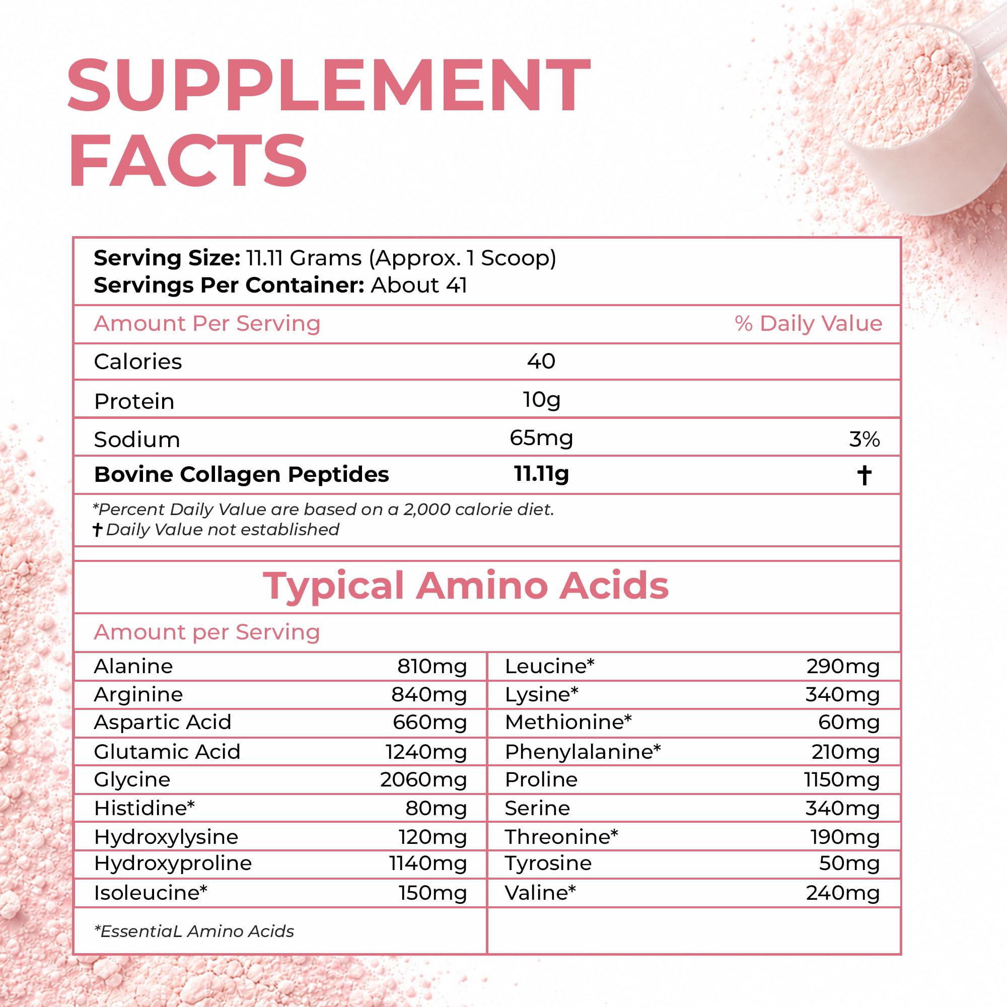 Collagen For Her Unflavored Collagen Peptide Powder with measuring scoop