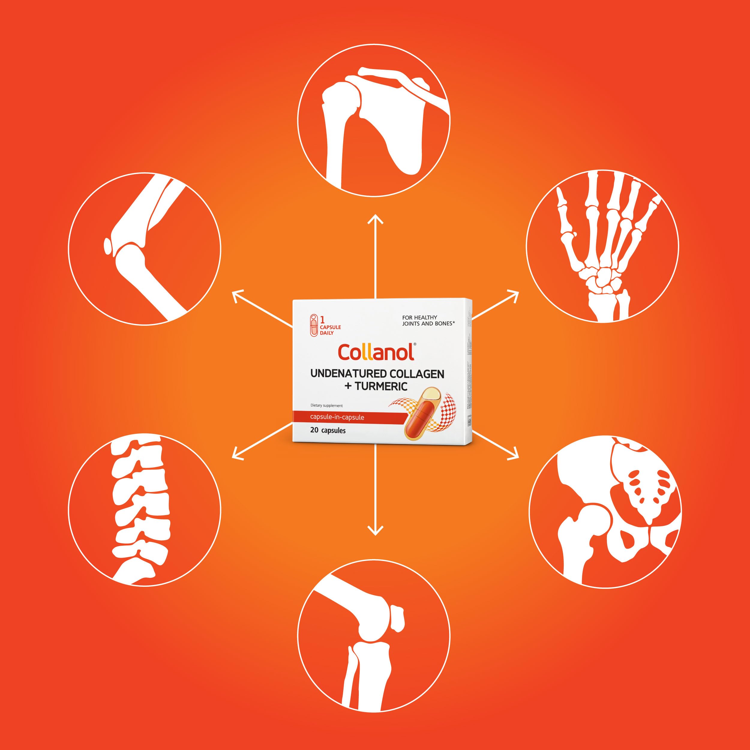Collanol Collagen Supplement back view showing ingredients list