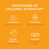 Collanol Collagen Supplement showing capsules on a wooden table