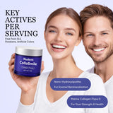 COLLASMILE Collagen Powder for Gums scoop with powder