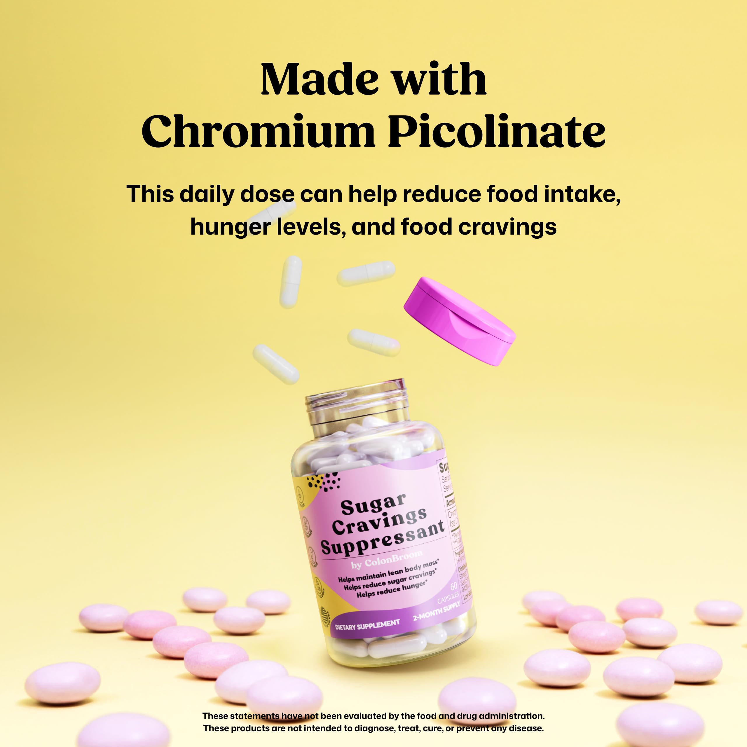 ColonBroom Chromium Picolinate Capsules on a wooden table