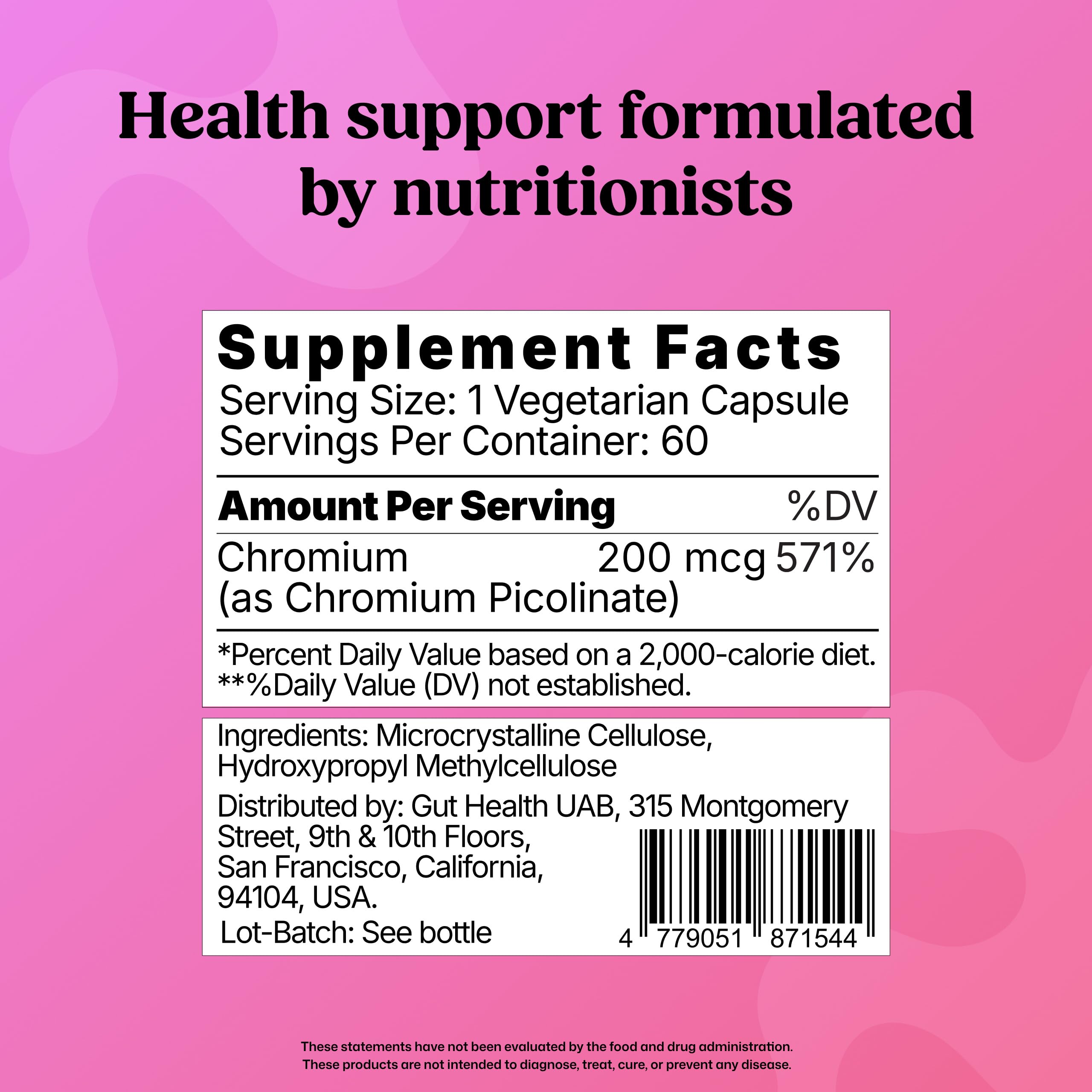 ColonBroom Chromium Picolinate Capsules open bottle with capsules visible