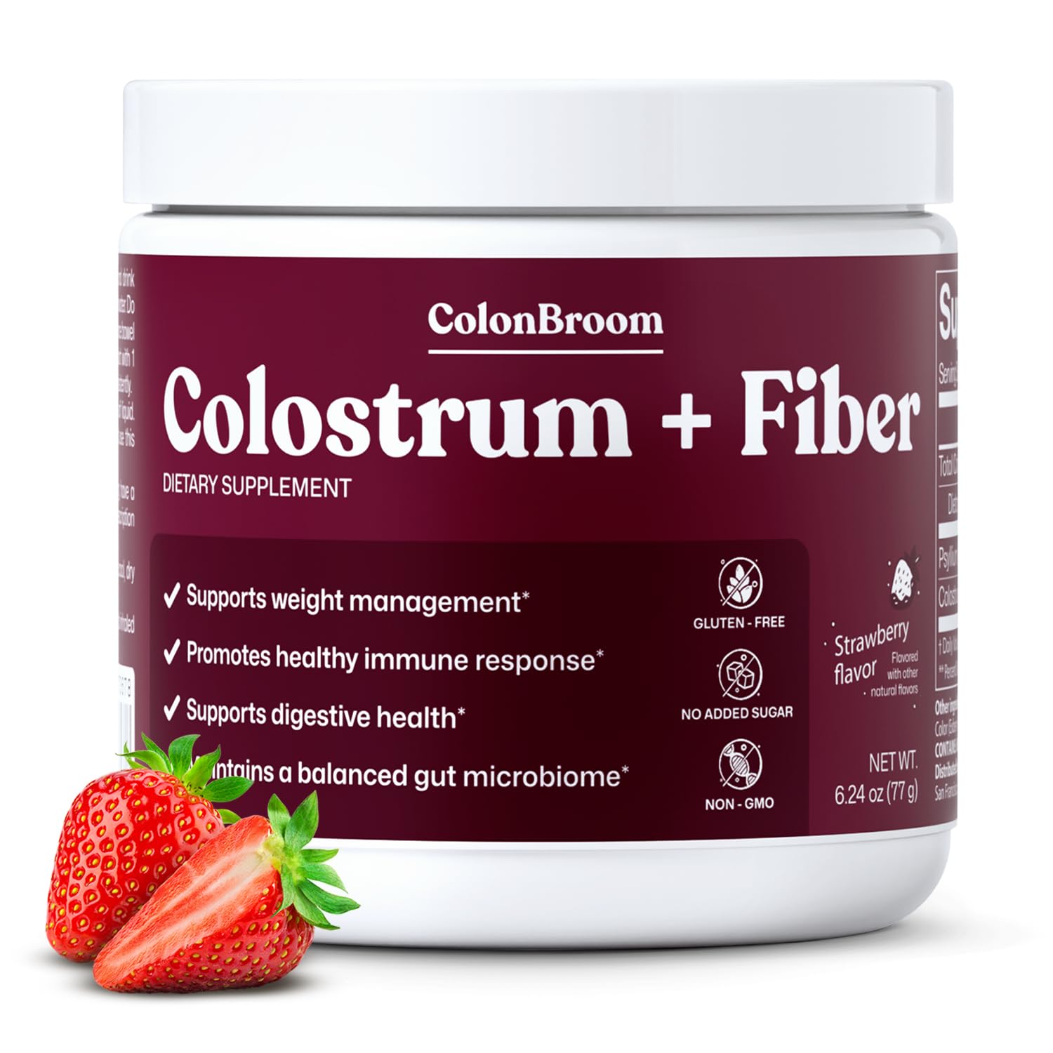 ColonBroom Psyllium Husk & Colostrum Supplement front view