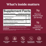 ColonBroom Psyllium Husk & Colostrum Supplement nutritional information