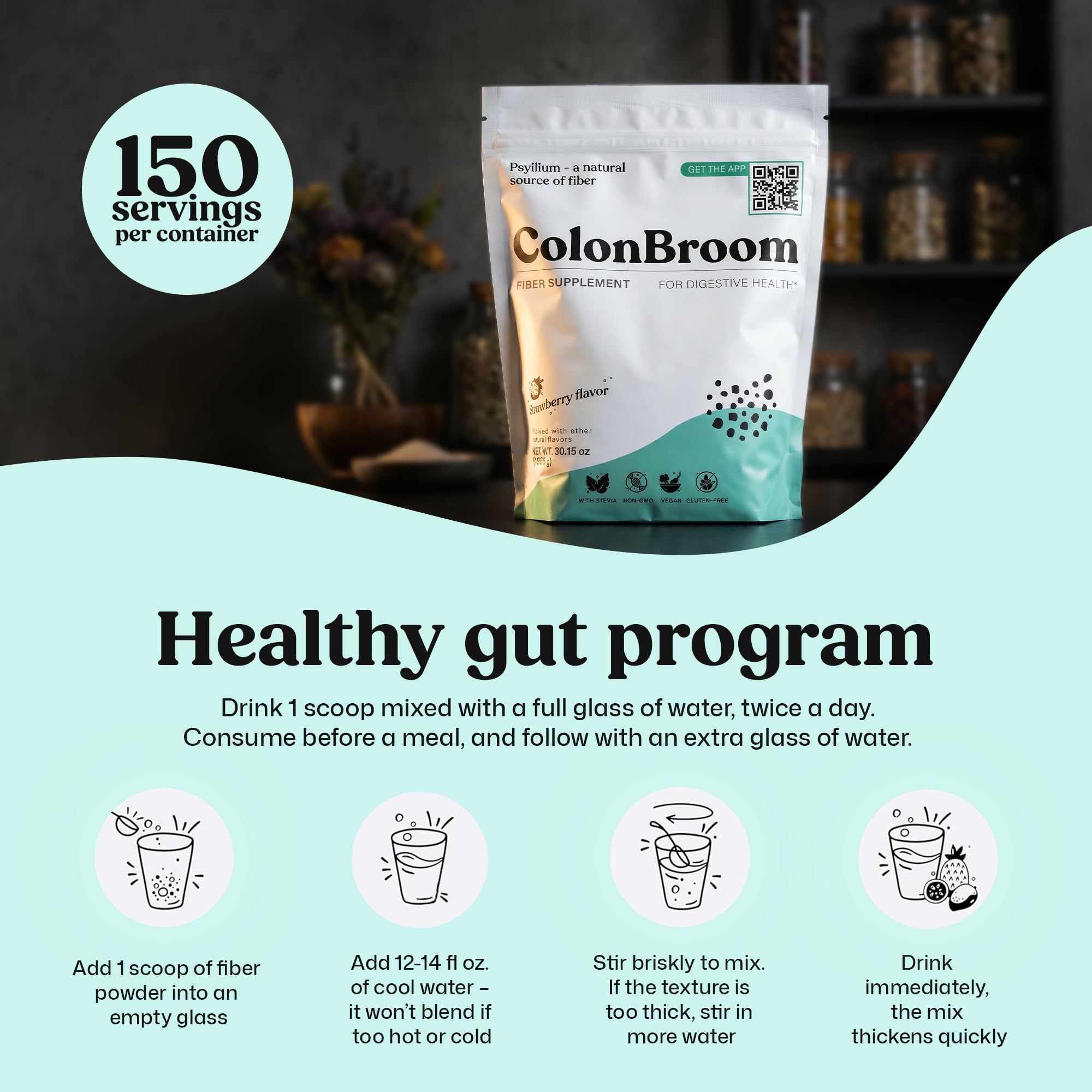 ColonBroom Psyllium Husk Powder nutritional information